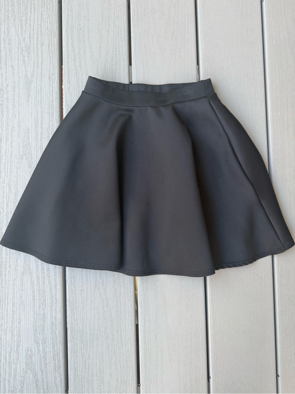 Frenchi Black Scuba Skater Mini Skirt Size XS